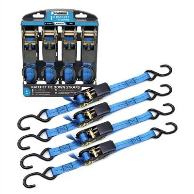 4 ta paketli 25 mm og'ir yuk yuk mashinasi yuk kamarini bog'lab qo'yadigan qulflanadigan kravatli tasma